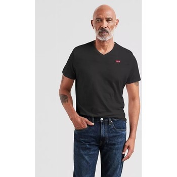 Kleidung Herren T-Shirts & Poloshirts Levi's 85641 V NECK-0001 BLACK Schwarz