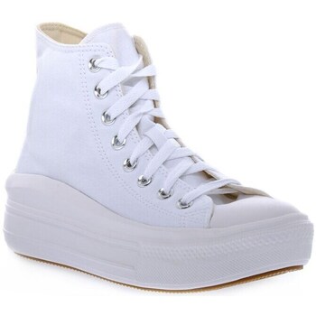 Schuhe Damen Sneaker Low Converse All Star Move Platform HI Beige, Weiß