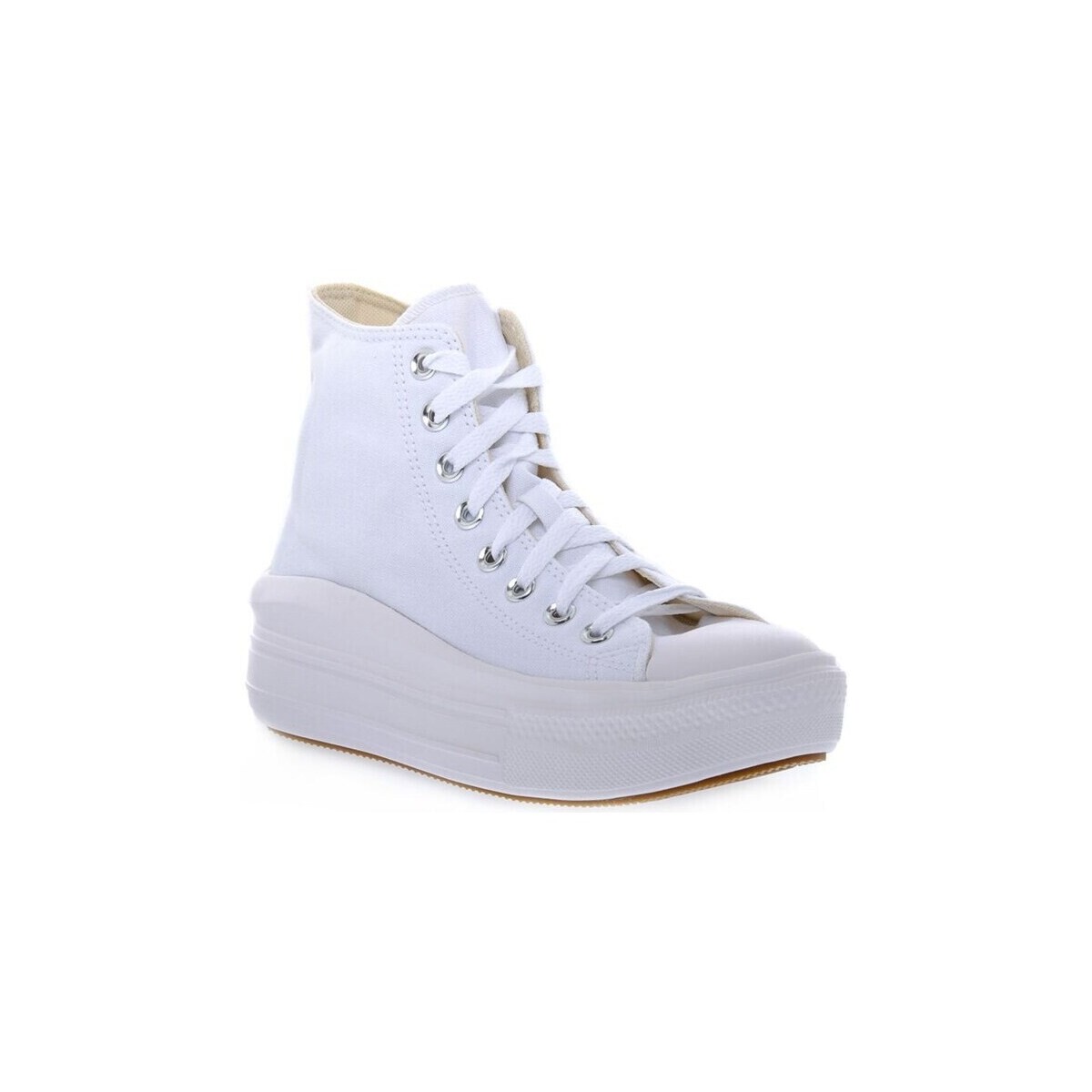 Schuhe Damen Sneaker Low Converse All Star Move Platform HI Beige, Weiß
