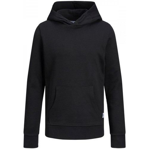 Kleidung Jungen Sweatshirts Jack & Jones 12184813 BASIC SWEAT HOOD-BLACK Schwarz