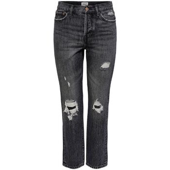 Kleidung Damen Jeans Only 15229745 FINE-BLACK Schwarz