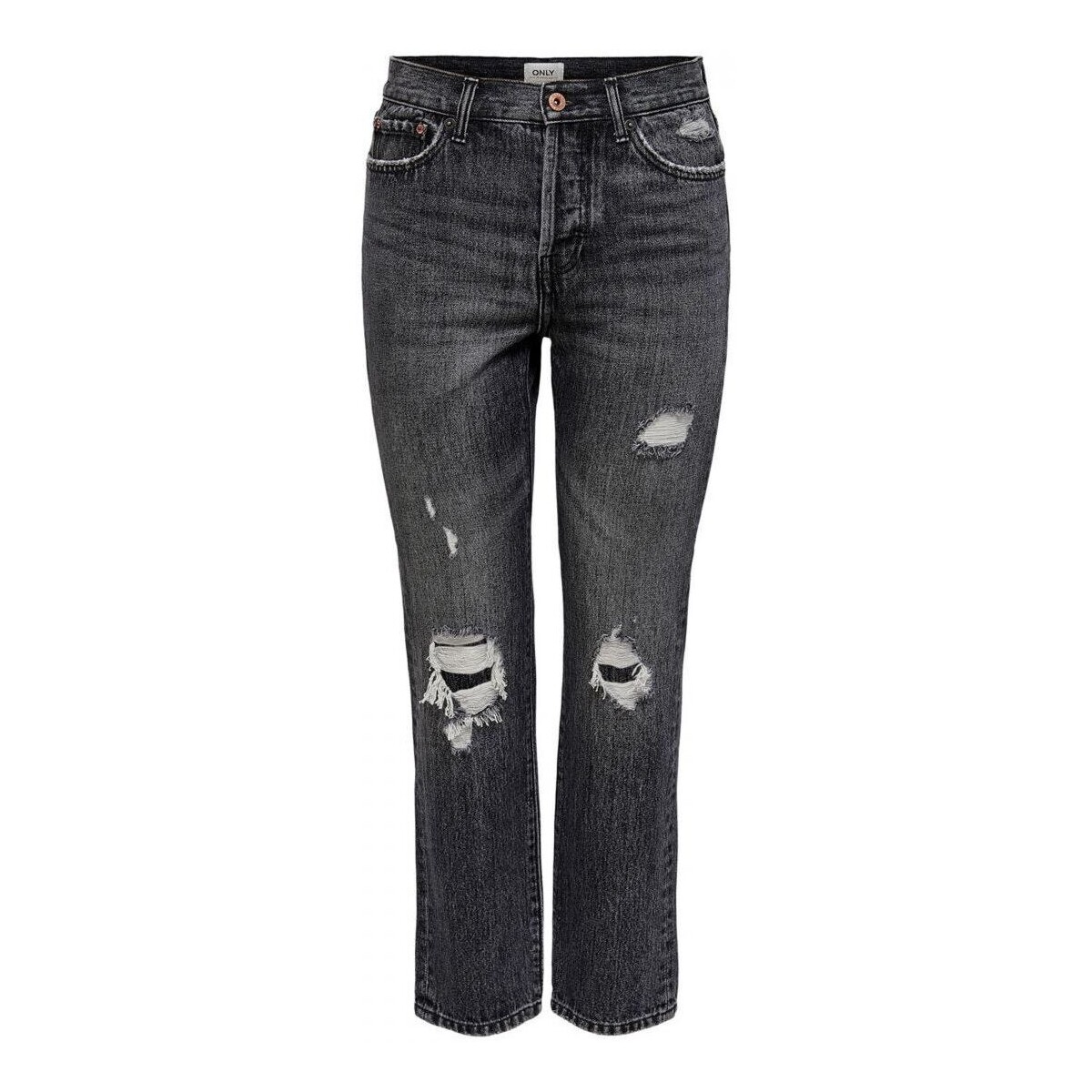 Kleidung Damen Jeans Only 15229745 FINE-BLACK Schwarz
