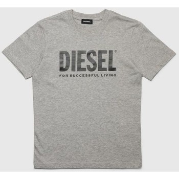 Diesel  T-Shirts & Poloshirts 00J4P6 00YI9 TJUSTLOGO-K963 GREY