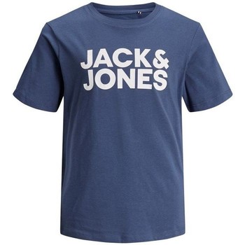 Kleidung Jungen T-Shirts & Poloshirts Jack & Jones 12152730 LOGO TEE-DENIM BLUE Blau