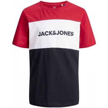 Kleidung Jungen T-Shirts & Poloshirts Jack & Jones 12174282 BLOCKING TEE-TANGO RED Rot