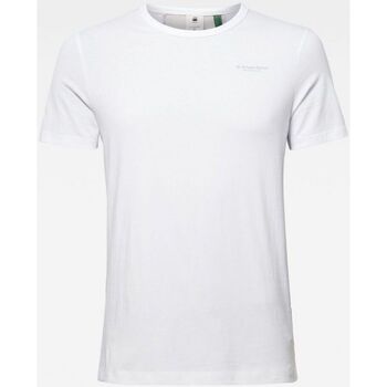 G-Star Raw  T-Shirts & Poloshirts D16425 336 BLOCK ORIGINALS TEE-110 WHITE