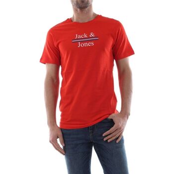 Kleidung Herren T-Shirts & Poloshirts Jack & Jones 12150263 ART MARWA-FIERY RED Rot
