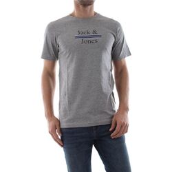 Kleidung Herren T-Shirts & Poloshirts Jack & Jones 12150263 ART MARWA-LIGHT GREY Grau