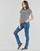 Kleidung Damen Straight Leg Jeans Levi's WB-700 SERIES-724 Bogota / Weiss / silber