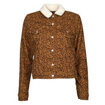 Kleidung Damen Jeansjacken Levi's WT-TRUCKER-SHERPA Fransig / Leopard / Ginger