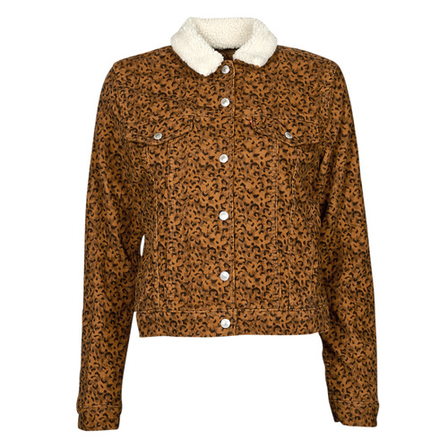 Kleidung Damen Jeansjacken Levi's WT-TRUCKER-SHERPA Fransig / Leopard / Ginger