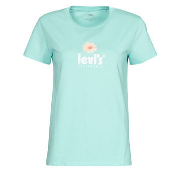 Kleidung Damen T-Shirts Levi's THE PERFECT TEE Poster / Chest / Angel / Blau