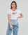 Kleidung Damen T-Shirts Levi's GRAPHIC JORDIE TEE Poster / Chest / Weiss / Orange / Rib