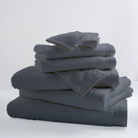 Home Handtuch und Waschlappen Tradilinge REGLISSE Grau