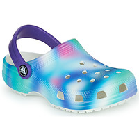 Schuhe Kinder Pantoletten / Clogs Crocs CLASSIC SOLARIZED CGK Weiss / Multicolor