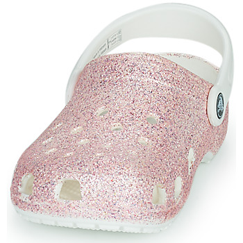 Crocs Classic Glitter Clog K Weiss / Rosa