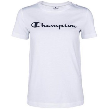 Kleidung Damen T-Shirts Champion Crewneck Tshirt Weiss