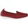 Schuhe Damen Slipper Natural Feet Mokassin Adela Farbe: rot Bordeaux