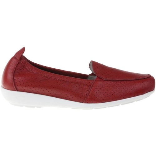 Schuhe Damen Slipper Natural Feet Mokassin Adela Farbe: dunkelrot Bordeaux