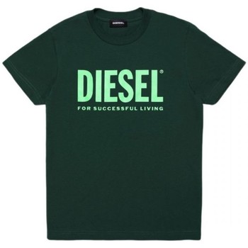 Kleidung Kinder T-Shirts & Poloshirts Diesel 00J4P6 00YI9 TJUSTLOGO-K50Q Grün