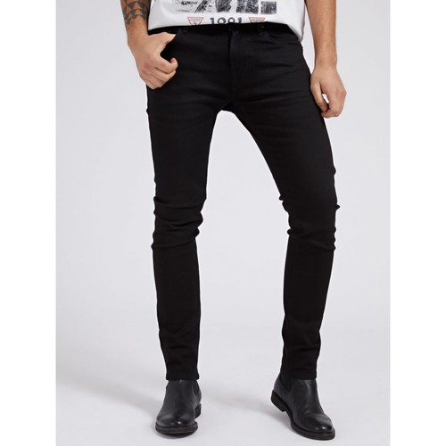 Kleidung Herren Jeans Guess M1YA27 D4F53 - CHRIS-1CRB CARRY BLACK Schwarz