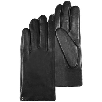 Accessoires Damen Handschuhe Isotoner femme gants chauds smartouch cuir noir 85264 Schwarz