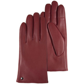 Accessoires Damen Handschuhe Isotoner femme gants chauds tactiles cuir rouge 85264 Rot