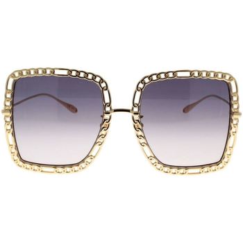 Uhren & Schmuck Damen Sonnenbrillen Gucci -Sonnenbrille mit Kette GG1033S 002 Gold