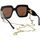Uhren & Schmuck Damen Sonnenbrillen Gucci -Sonnenbrille mit Kette GG1022S 005 Schwarz