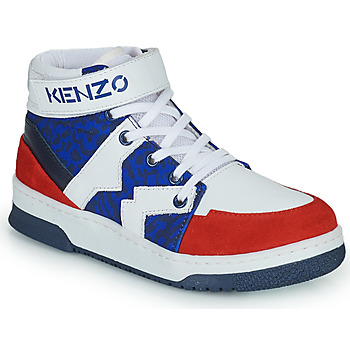 Schuhe Jungen Sneaker High Kenzo K29074 Blau / Weiss / Rot