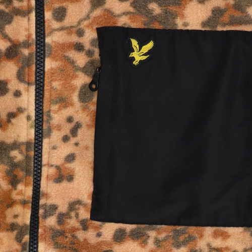 Lyle And Scott Earth print fleece Braun