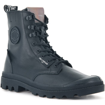 Schuhe Damen Boots Palladium PAMPA LEGION OFFLAB LEATHER BLACK/BLACK