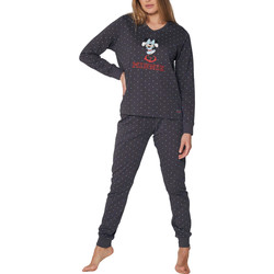 Kleidung Damen Pyjamas/ Nachthemden Admas Pyjama Hausanzug Oberteil und Hose Minnie Shy Disney Hellgrau