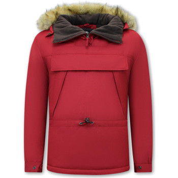 Kleidung Damen Jacken / Blazers Beluomo Anorak Winterjacken Mit Fellkapuze Rot