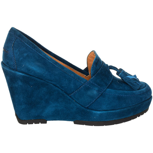 Schuhe Damen Slipper Geox D2441D-00021-C4000 Blau