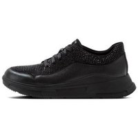 Schuhe Damen Sneaker Low FitFlop FREYA SPARKLE SNEAKERS ALL BLACK Blau