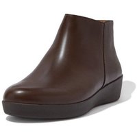 Schuhe Damen Low Boots FitFlop SUMI LEATHER ANKLE BOOTS CHOCOLATE BROWN Schwarz