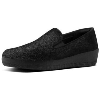 Schuhe Damen Slipper FitFlop SUPERSKATE ALL BLACK Schwarz