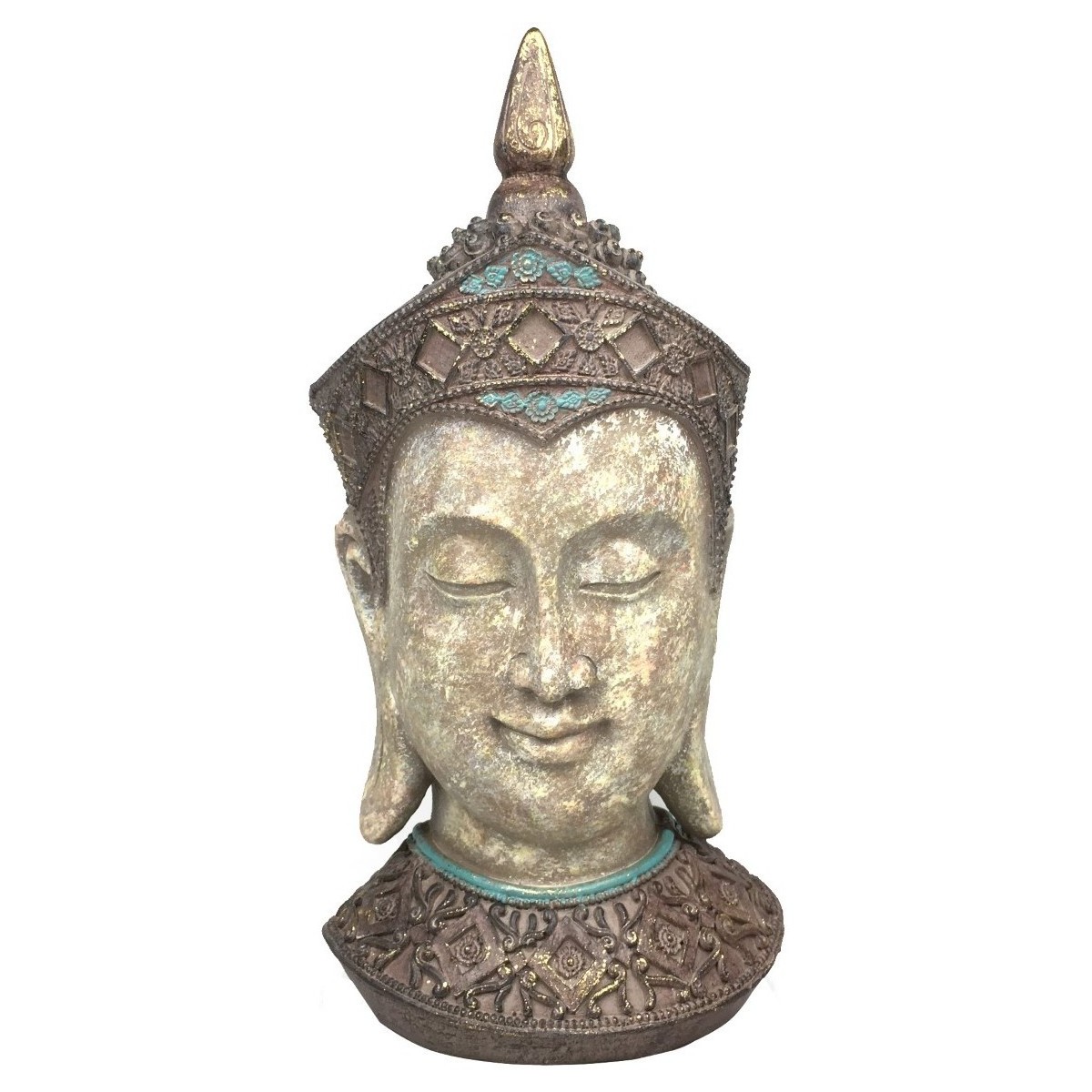 Home Statuetten und Figuren Signes Grimalt Buddha-Kopffigur Grau