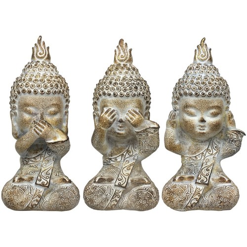 Home Statuetten und Figuren Signes Grimalt Figur Buda 3 Einheiten Grau