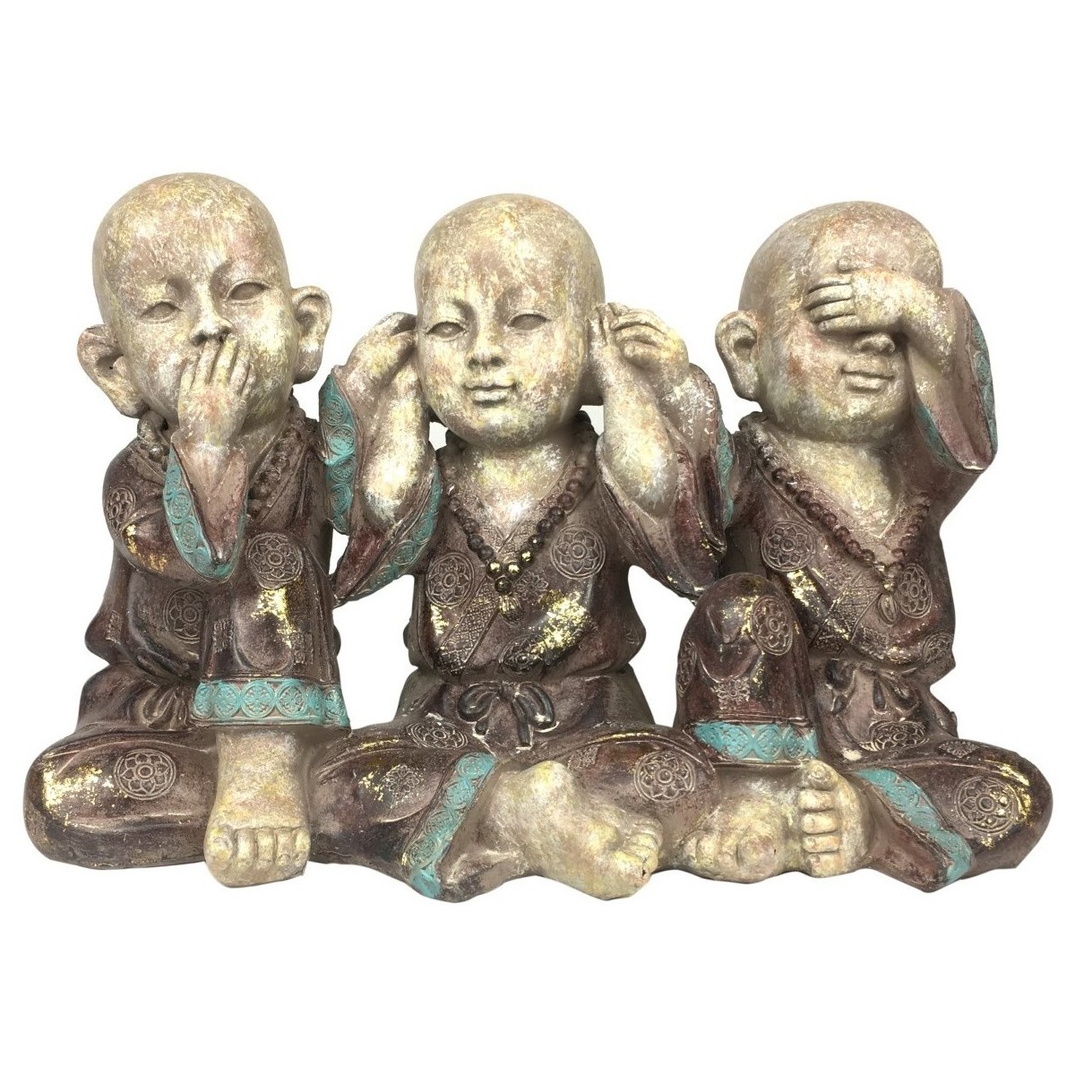 Home Statuetten und Figuren Signes Grimalt Figur Buddhas 3 Einheiten Grau