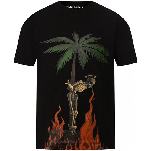 Kleidung Herren T-Shirts Palm Angels PMAA001R204130341088 Schwarz
