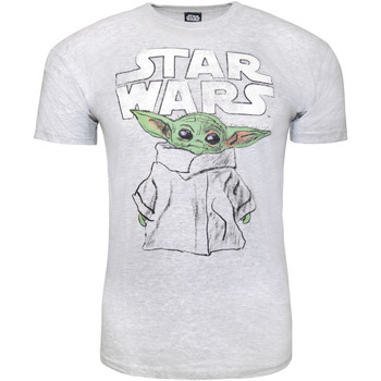 Kleidung T-Shirts Star Wars: The Mandalorian  Grau