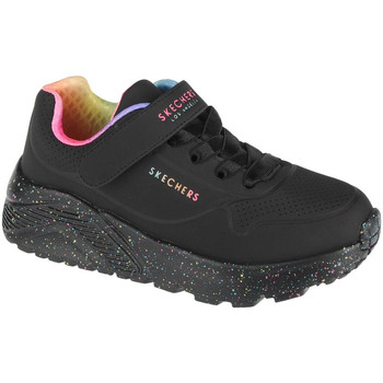 Schuhe Mädchen Sneaker Low Skechers Uno Lite Rainbow Specks Schwarz