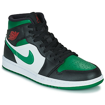Schuhe Herren Sneaker High Nike AIR JORDAN 1 MID GS 'Pine Green' Weiss