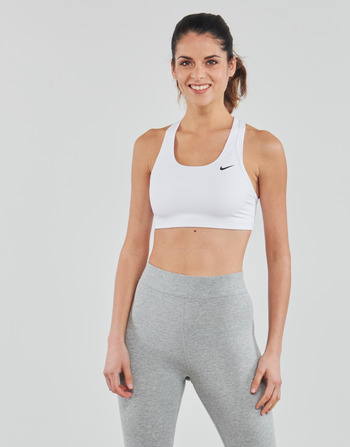 Kleidung Damen Sport BHs Nike Swoosh Medium-Support Non-Padded Sports Bra Weiss / Schwarz