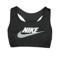 Kleidung Damen Sport BHs Nike Swoosh Medium-Support Non-Padded Graphic Sports Bra Schwarz / Weiss / Partikelfarbe / Grau 