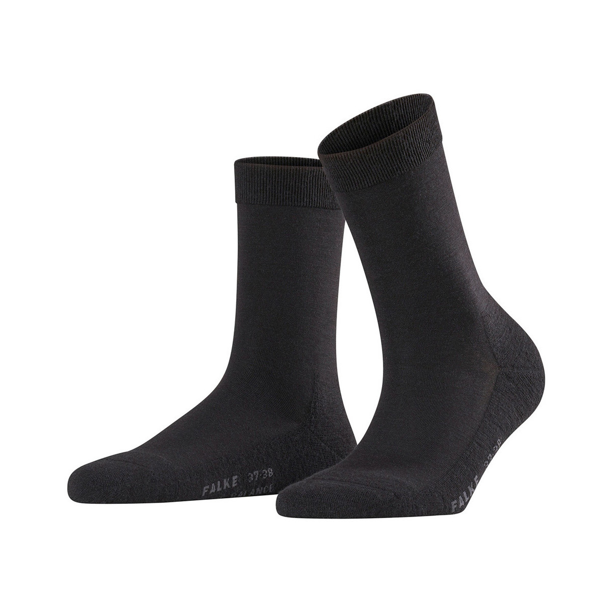 Unterwäsche Damen Socken & Strümpfe Falke Damen Socken Wool Balance - Merinowolle, Plüschsohle, Uni Schwarz