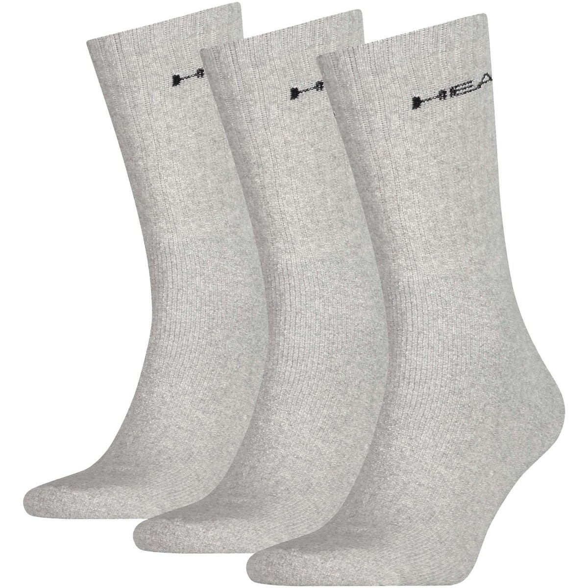 Unterwäsche Socken & Strümpfe Head Unisex Crew Socken, 3er Pack - weicher Baumwollmix, einfarbig Grau