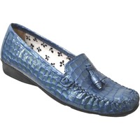 Schuhe Damen Slipper Marco GIL CUIR Blau